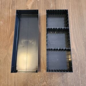 Vtg ROYAL Add’n Stac Audio Cassette Box Holds 15 Tapes Black RARE USA Made QTY